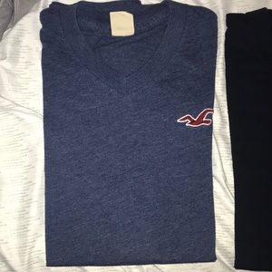 3 v-neck Hollister shirts ALL LARGE